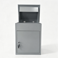 Boîte de livraison de colis extérieure antivol en acier galvanisé avec serrure à clé, autoportante, durable et étanche pour la maison/le bureau