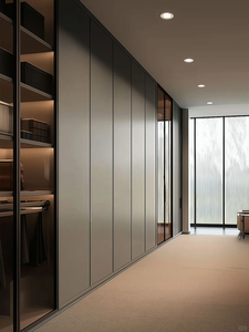 <span class=keywords><strong>Armadio</strong></span> su Misura con Design Gratuito, Telaio in Alluminio, Moderno e Lussuoso, Cabina <span class=keywords><strong>Armadio</strong></span> con Ante Scorrevoli a <span class=keywords><strong>Specchio</strong></span> per Camera da Letto - Product Image 4