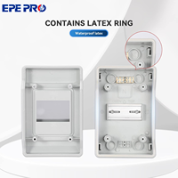 Boîte de distribution d'énergie étanche EPEPRO IP66 Barres omnibus à 4 voies Rail DIN Plastique verrouillable pour une utilisation en extérieur/intérieur Compatible MCB