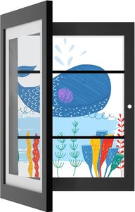 Hot Sale Kids Artwork <strong>Frame</strong> Wood Handicraft Modern Kids Art <strong>Frame</strong> <strong>with</strong> Front Opening UV <strong>Printing</strong> for Photos - Product Image 5