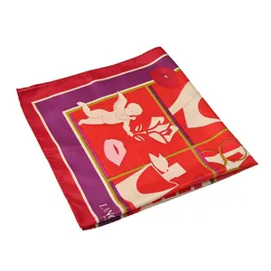 Meilleur cadeau léger cou usure fournisseur impression numérique soie foulard pour ladys