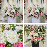 Boule de fleurs artificielles en soie rose DKB pour centre de table de mariage, nouveauté pour la décoration de fêtes et de mariages