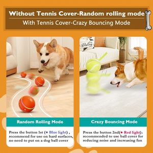 Balle interactive classique pour <span class=keywords><strong>chien</strong></span>, motif dessin animé, durable, activée par le mouvement, rechargeable par USB, jouet à mâcher pour chiens de petite et moyenne taille, écologique - Product Image 4
