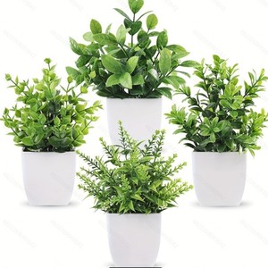 Lanxinfang Plante verte artificielle <span class=keywords><strong>en</strong></span> <span class=keywords><strong>pot</strong></span> faite à la main transfrontalière, décoration <span class=keywords><strong>de</strong></span> la maison, décoration <span class=keywords><strong>de</strong></span> bureau, modèle <span class=keywords><strong>de</strong></span> bonsaï 004 artificiel - Product Image 5