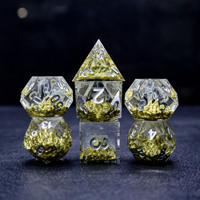 Dés multi-faces en résine pour D&D, Donjons et Dragons, jeu de table de groupe, Cthulhu, coquille de conque transfrontalière, couleur, angle droit, lot de 7 pièces