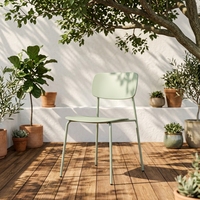 Chaise minimaliste haut de gamme empilable avec dossier, chaise moderne