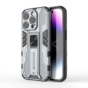 Funda de Lujo para Teléfono Celular para <span class=keywords><strong>Samsung</strong></span> iPhone 11 12 13 14 15 <span class=keywords><strong>Pro</strong></span> Max, Carcasa a Prueba de Golpes de Silicona TPU PC con Soporte Magnético - Product Image 1