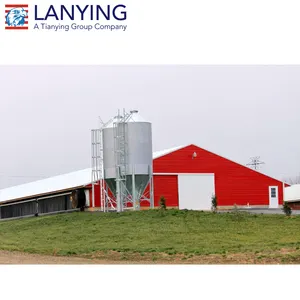 Steel structure prefab farm building cow barn sheep/cattle/dairy/goat house poultry sheds Piggery construction