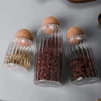 Réservoir de stockage de sel en verre cristal transparent sans plomb, design moderne en maille, pour contenants durables à couvercle, idéal pour le melon et le sel.