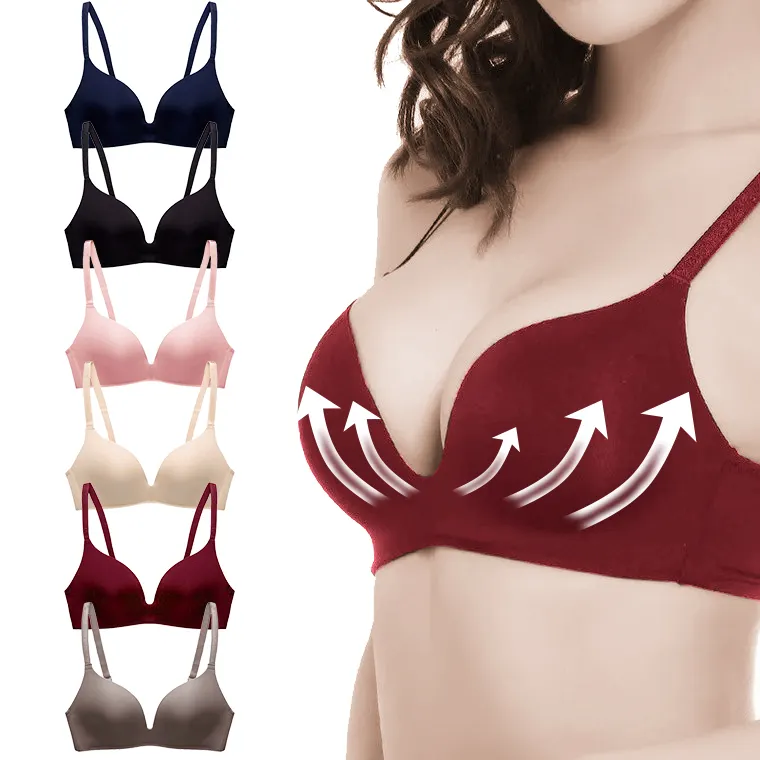 2021 custom in girl 32 34 36 38 size black seamless bra set images sports bra high quality bra