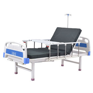 Lit d'hôpital manuel à 2 manivelles avec tête et pied de lit en ABS pour salle de soins - Product Image 3