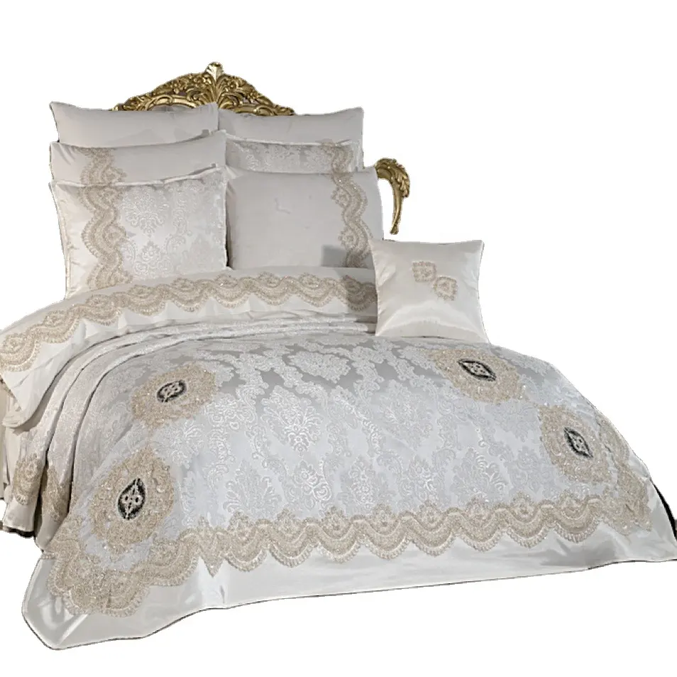 Luxury Bed Coverlet with Lace Bedding Set Bed Sheet Quilted Bedspread King Christmas Queen Space Valentine Bag Plain USA Cotton