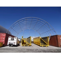 Abri dôme en tissu PVC pour conteneur maritime industriel de 20 pieds avec structure en acier et bâche de protection
