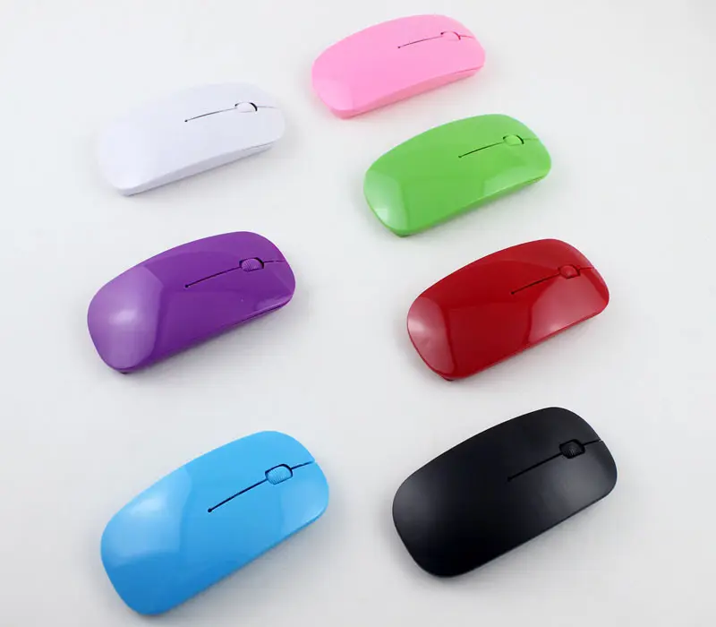 Stylish Slient Click 2.4G Wireless Mini Optical Computer Mouse Wireless Slim