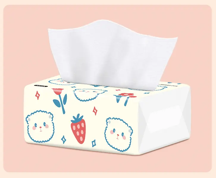 Soft Packed Paper Facial Tissue Bamboo Facial Tissue Travel Sport Box Layer Style Office Pulp Hotel Color Package Feature Eco