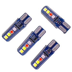 Lampe LED en silicone T10 à 4 couleurs, 30308SMD, effet éclatement d'eau, pour éclairage de <span class=keywords><strong>plaque</strong></span> d'<span class=keywords><strong>immatriculation</strong></span> 12V, jaune, <span class=keywords><strong>vert</strong></span>, bleu, clignotant pour <span class=keywords><strong>feux</strong></span> de conduite - Product Image 1