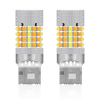 Nouvelle ampoule de voiture YM bicolore à LED T20 PY21W P21W 1156 BAU15S 60SMD, feu de jour et clignotant