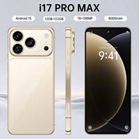 Smartphone A17 Pro Max 16+512 Go 108 MP Octa Core 8000 mAh 5G LTE Écran HD OLED Anglais Double SIM Android 15