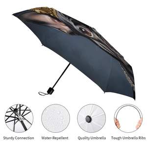 Parapluies bon marché Vente en gros bon marché Parapluie promotionnel compact à ouverture manuelle 3 plis pluie de luxe personnalisé avec logo personnalisé - Product Image 4