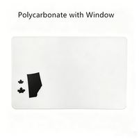 Carte d'identité personnalisable en polycarbonate PVC format CR80, étanche, avec fenêtre, communication RFID, puce 1k, pour adhésion et hôtellerie