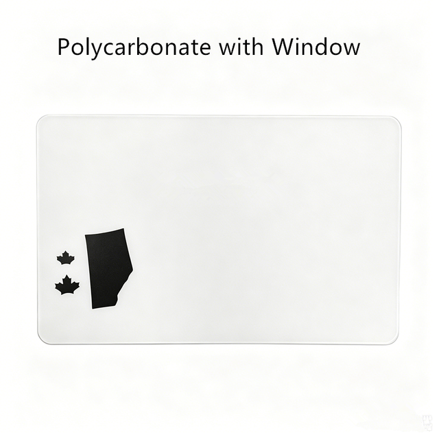 Customized Laserable CR80 Size Polycarbonate PVC Waterproof ID Card Window RFID Communication 1k Chip for Membership Hotel