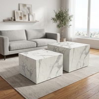Table basse en MDF écologique en gros - Ensemble de meubles de salon contemporains et modernes |   Taille personnalisée 2 pièces/ensemble