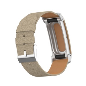 Bracelet de montre intelligente en cuir véritable texturé, bracelet de remplacement pour Fitbit Air, cadre en aluminium, boucle à ardillon - Product Image 6