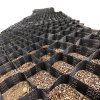 Grille de gravier en géocell HDPE pour allée, protection des pentes et stabilisation du fond de route, perforée texturée
