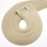 Extensions de cheveux Remy européens, trame plate invisible, qualité professionnelle, double épaisseur, pointes épaisses, sans perte de cheveux, pour salon