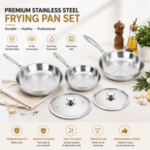YITIAN - Juego <span class=keywords><strong>de</strong></span> Utensilios <span class=keywords><strong>de</strong></span> Cocina <span class=keywords><strong>de</strong></span> Alta Calidad para el Hogar, Sartén Antiadherente Duradera con Revestimiento <span class=keywords><strong>de</strong></span> Acero Inoxidable 304, con Tapa - Product Image 1