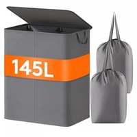 Panier de rangement pliable multifonctionnel en tissu avec poignée, écologique, 100% polyester, pour salle de bain, armoire, camping en plein air, salon