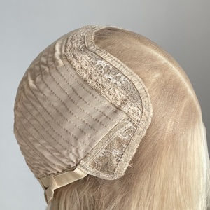 Peluca judía rubia de la más alta calidad, peluca kosher con base de encaje para mujeres blancas - Product Image 2