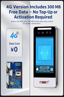 Terminal de contrôle d'accès et de pointage des heures avec reconnaissance faciale IP65, options carte IC, mot de passe, empreinte digitale, WiFi et 4G