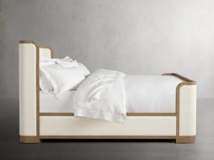 Современная минималистичная мебель для гостиничных спален: кровати-балдахины с каркасом из панелей красного дерева - Product Image 3