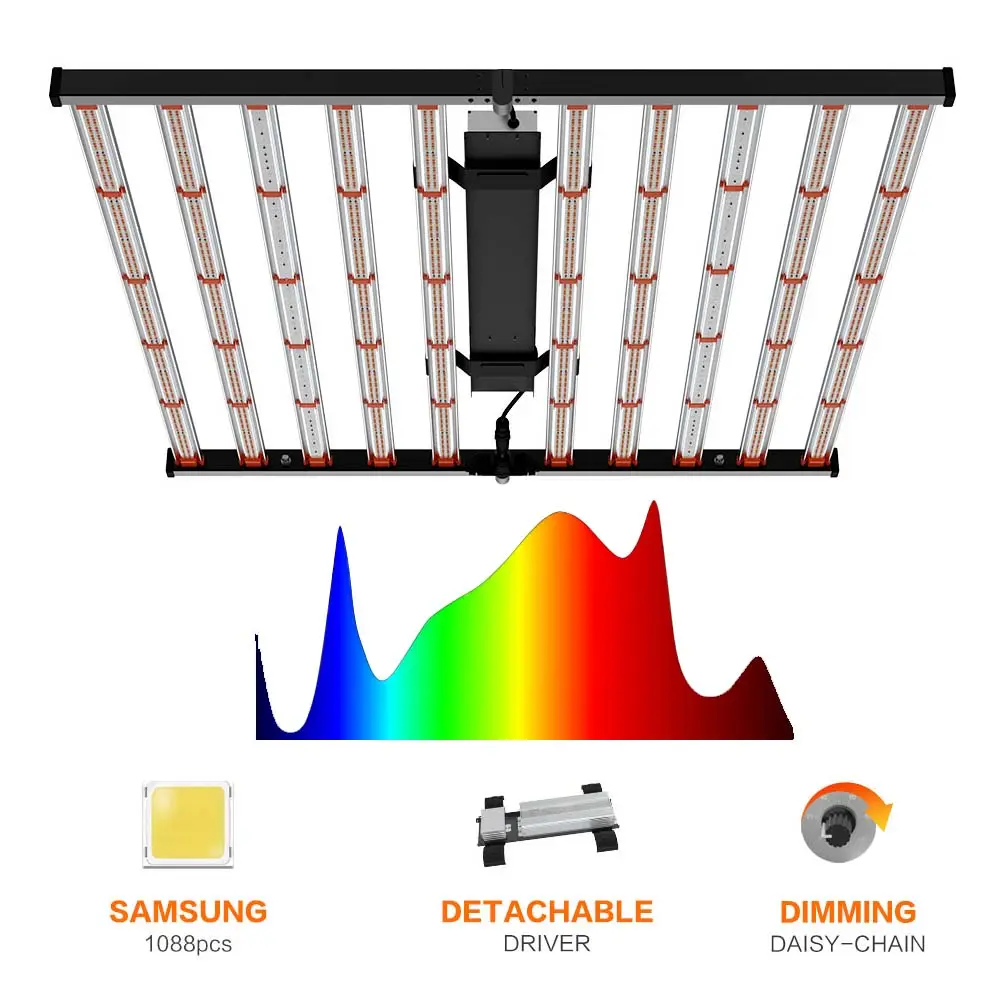 Samsung 1000w Full Spectrum Led Folding Grow Light Hydroponic Lighting Systems Led Grow