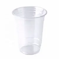 प्लास्टिक कप ढक्कन के साथ Boba कप बुलबुला चाय कप खीर चौकोर आकार पीपी पर्यावरण के अनुकूल पुन: प्रयोज्य कस्टम लोगो डिस्पोजेबल 12 16 20oz