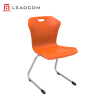 Chaises portables pour salle de classe scolaire LEADCOM L-M01 en plastique PP, chaise de formation de bureau, chaise à structure en acier pour salle de réunion et de formation