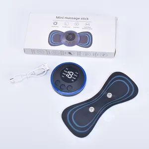 Mini Tens Unit Ems Electronic Muscle Stimulator Body Massager Device Neck Back Leg Massager Sticker Pain Relief Electric Massage