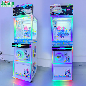 金属製プラスチック製ミニクレーンゲームベース、取り外し可能なコイン式アーケード、内蔵マイク、ライトアップスピーカー、点滅ライト、英語対応 - Product Image 1