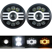 7 "phare salut feux de croisement H4 Angle yeux DRL phare pour Lada Niva 4X4 urbain pour Jeep CE phare Led OEM 12V universel 60W