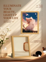 Peintures et décorations murales, miroir avec éclairage LED, peinture personnalisée, cadre lumineux, décoration d'ambiance nocturne pour chambre à coucher, hôtel, grande taille
