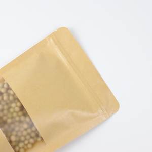 Sacchetto in Carta Kraft con Chiusura a Zip e <span class=keywords><strong>Finestra</strong></span> Trasparente, Sigillabile a Caldo, Riciclabile, per Alimenti - Product Image 5