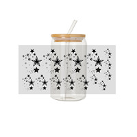 Vente chaude, bonne qualité, prêt à expédier, autocollant de logo de dessin animé, transfert de vinyle, transfert UV DTF, enveloppes de tasse, transferts pour tasses en verre de 16 oz