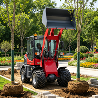 China Small Wheel Loader Kapasitas Bucket 0.33m³ Beban Terukur 800kg Mini Loader untuk Pekerjaan Pertanian
