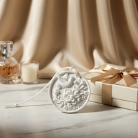 Diffuseur d'huiles essentielles en pierre de gypse, parfum de voiture de luxe écologique, design floral suspendu, OEM ODM