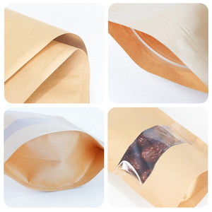 Bolsa <span class=keywords><strong>de</strong></span> Papel Kraft Marrón Personalizada con Ventana, Cierre <span class=keywords><strong>de</strong></span> Cremallera, Impresión en Huecograbado, para Alimentos - Product Image 4