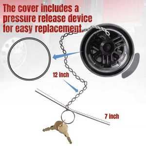 Tapa de Tanque de Combustible para Camión Jm, de Aluminio Gris Plateado, con Cadena y Llave, para Camiones Peterbilt - Product Image 4