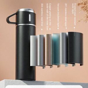 กระติกน้ำร้อนสุญญากาศแบบพกพาถ้วยธุรกิจกระติกน้ำร้อนส<span class=keywords><strong>แตน</strong></span><span class=keywords><strong>เล</strong></span><span class=keywords><strong>ส</strong></span>ขวดน้ำพร้อมฝาปิด3ฝา - Product Image 5