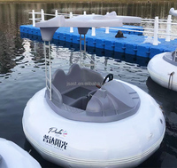 Drôle gonflable enfants jet ski EV pare-chocs Aqua jetski bateau tendre parc à thème manèges équipement de parc aquatique commercial à vendre