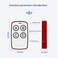 Duplicateur de télécommande universel Aoke à 4 touches, code d'apprentissage, 433,92 MHz/315 MHz, pour éclairage LED, garage, maison intelligente